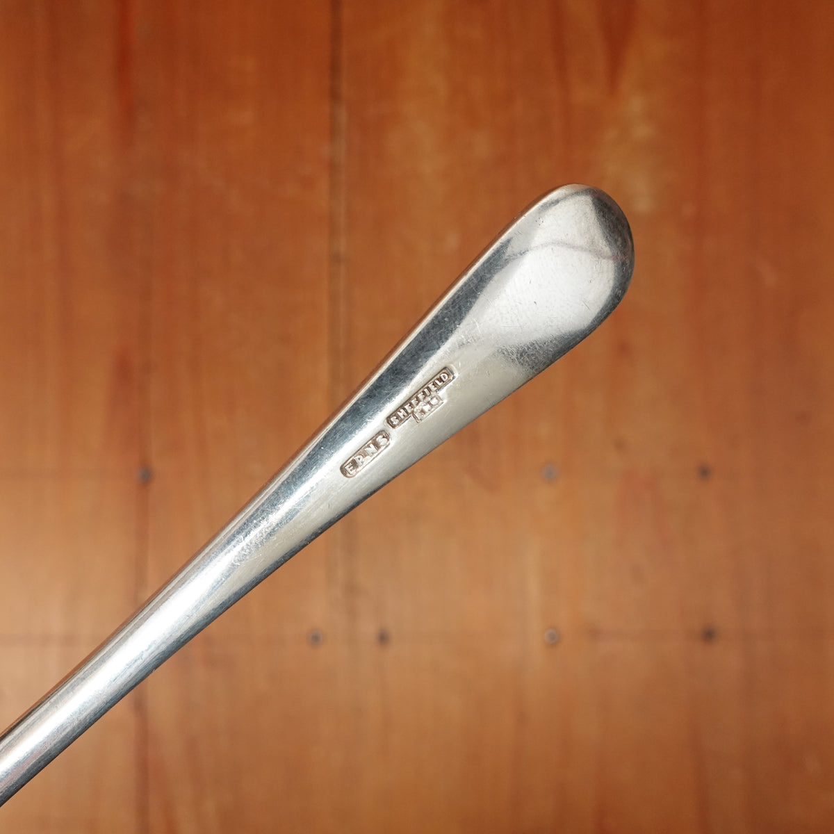 Baby Feeding Utensil Set Pusher & Spoon EPNS Silver Plated Nickel Silver Sheffield