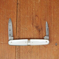 Curtin & Clark Cutlery (Tidioute Cutlery made?) 3" Pen Knife MOP 1910-20