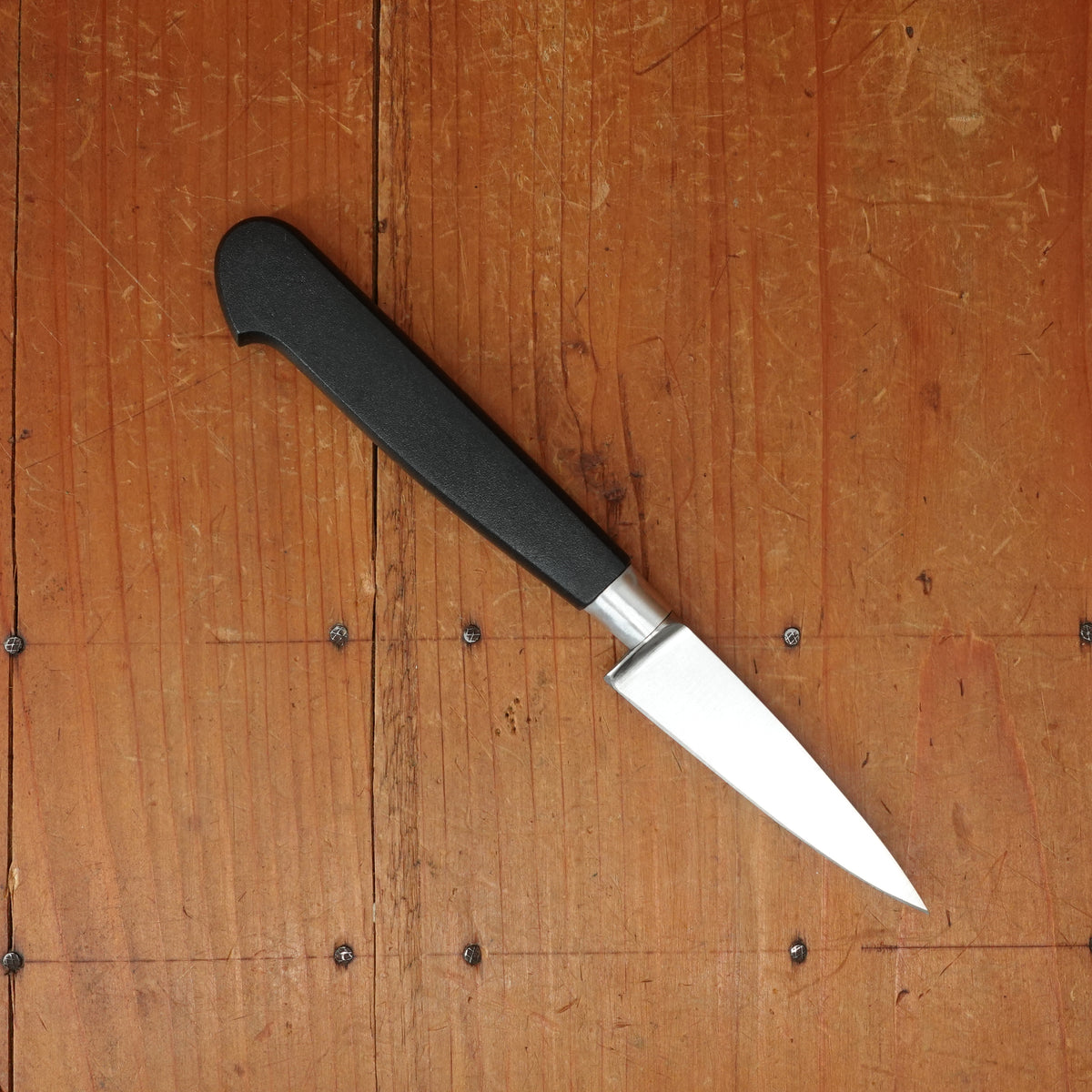 New Old Stock 2.75" Paring Knife Stainless Nogent / Cuisine Massif Aluminum & Plastic Handle Thiers 1960s-70s