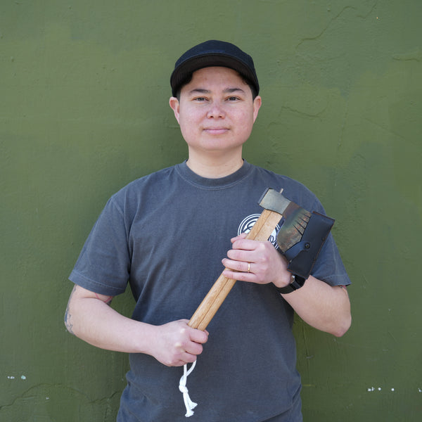 Mizuno Bakin Hand Axe Straight Kanto Oak Handle