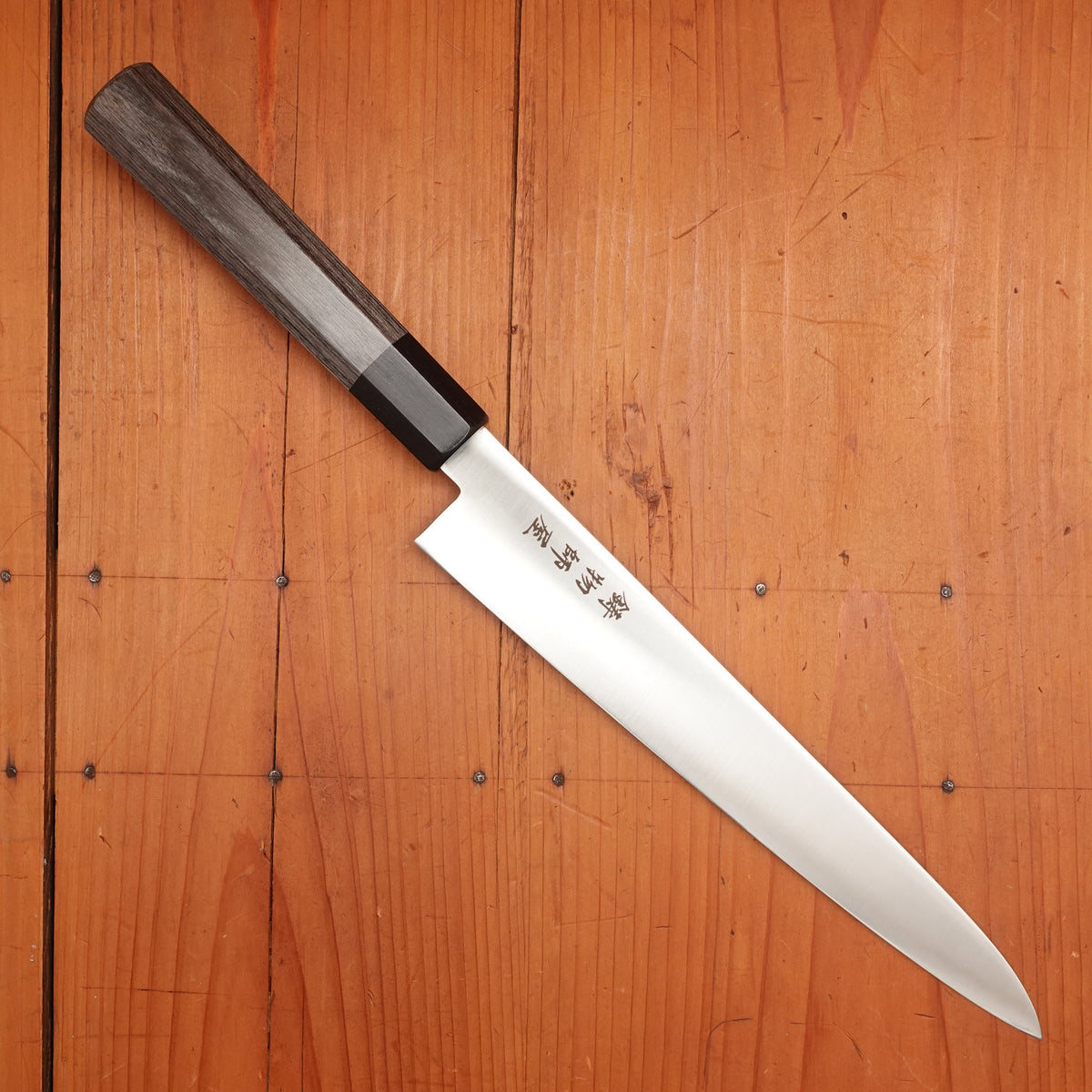 Hitohira Imojiya TH 240mm Sujihiki Stainless Pakka Handle