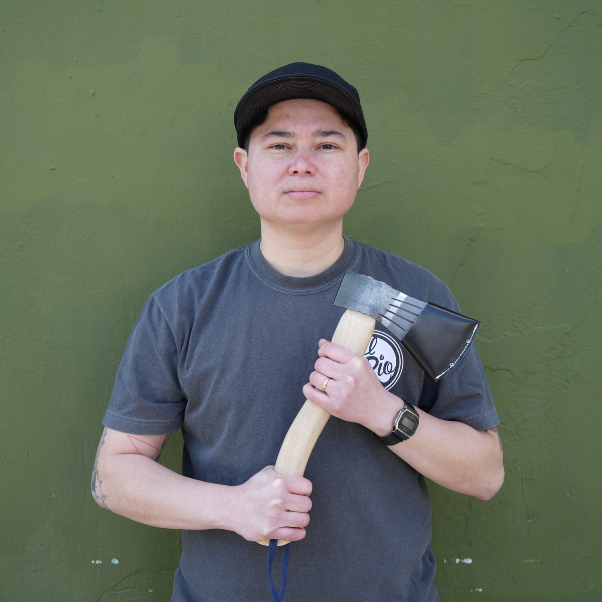 Mizuno Ko-ono Hand Axe Curved Kanto Oak Handle