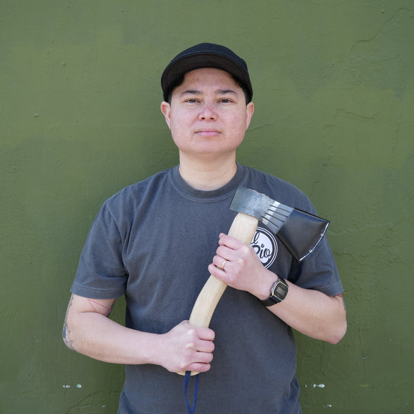 Mizuno Ko-ono Hand Axe Curved Kanto Oak Handle