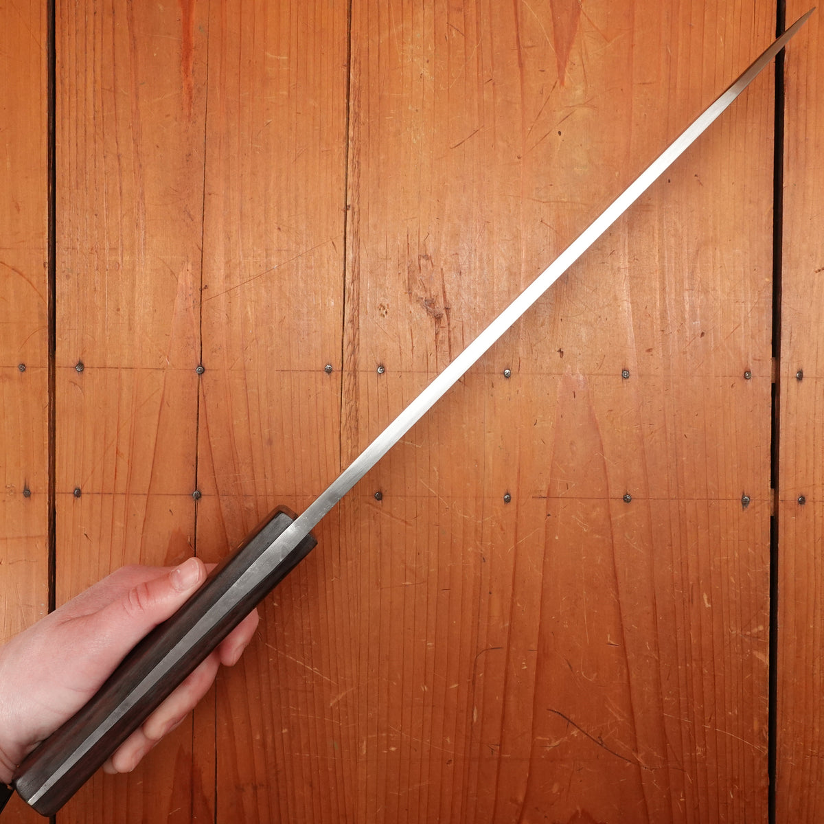 Forschner XXXX 12" Lambsplitter Hand Forged Carbon Steel Custom Ebony Handle Germany (USA?) 1900-1920s? 1