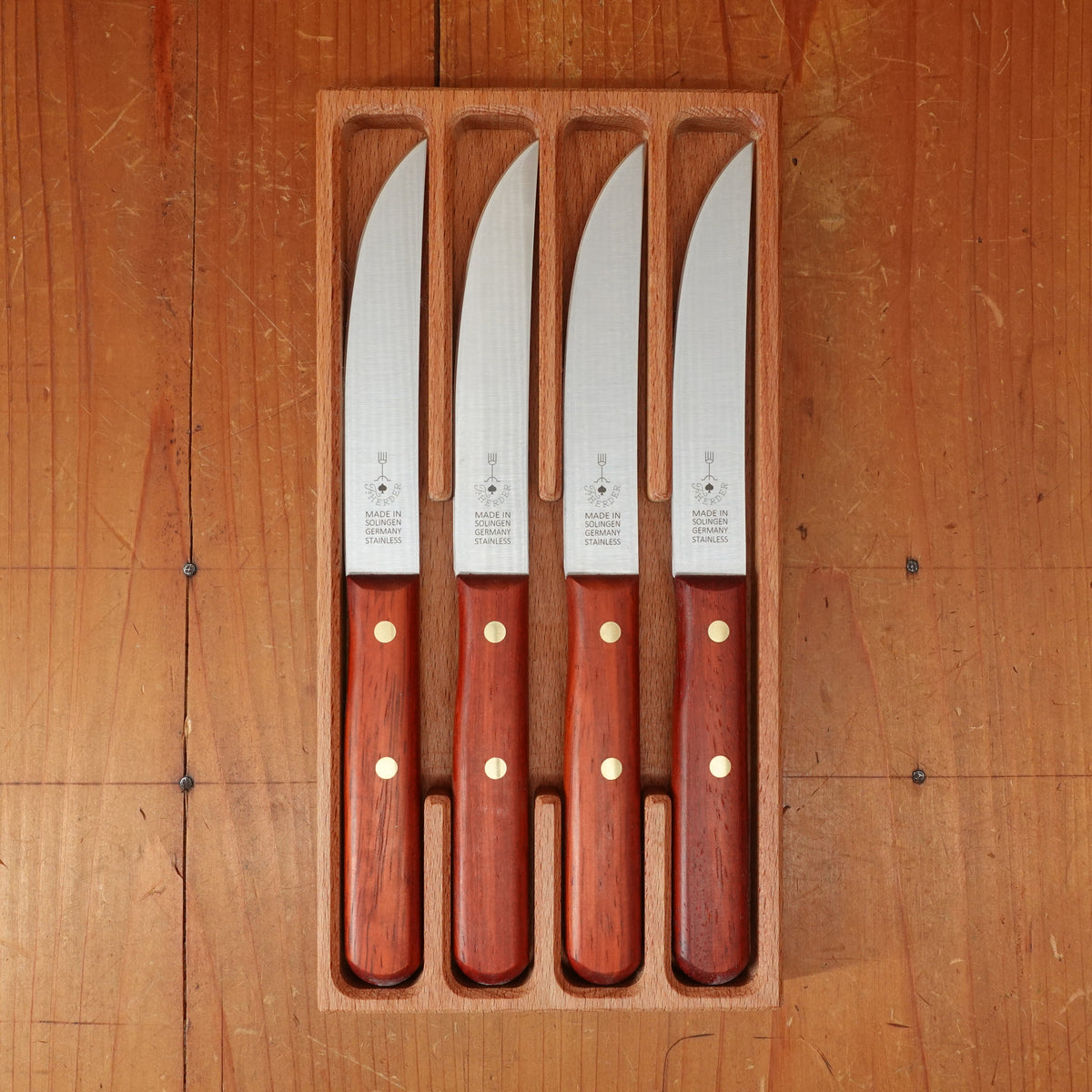Friedr. Herder Steak Knives Stainless Padouk Set 4