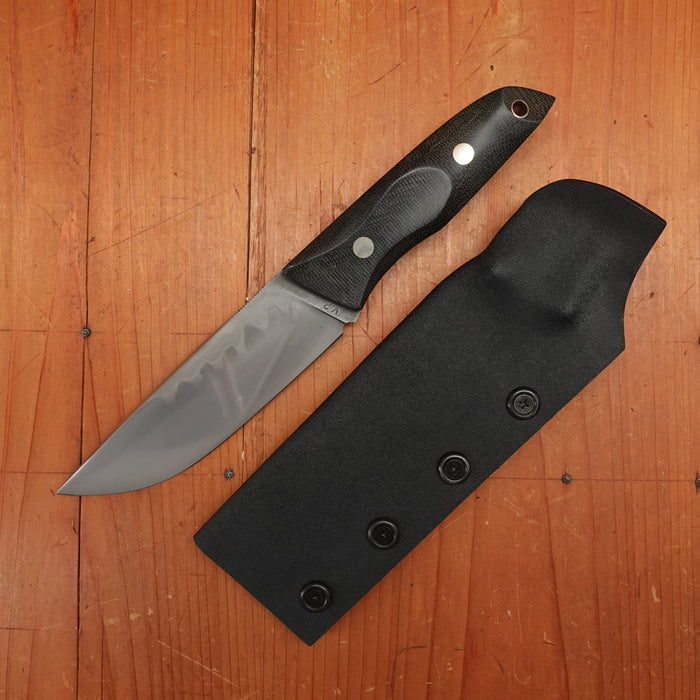 Seino 135mm Drop Point Fixed Blade V2 Honyaki Canvas Micarta Handle (#002)