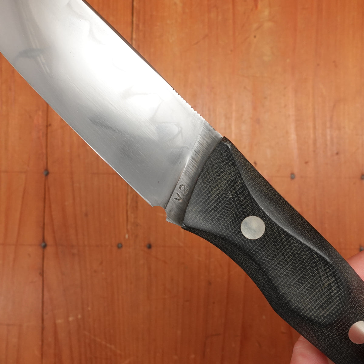 Seino 135mm Drop Point Fixed Blade V2 Honyaki Canvas Micarta Handle (#002)