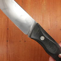Seino 135mm Drop Point Fixed Blade V2 Honyaki Canvas Micarta Handle (#002)