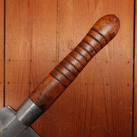 WM Beatty & Son 7" Cleaver Hand Forged Carbon Steel Turned Handle Chester PA USA 1880s-1900