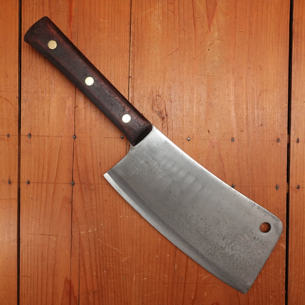 F Dick No. 84 4x62 9" Cleaver Carbon Steel Beech Germany 1950s -60s
