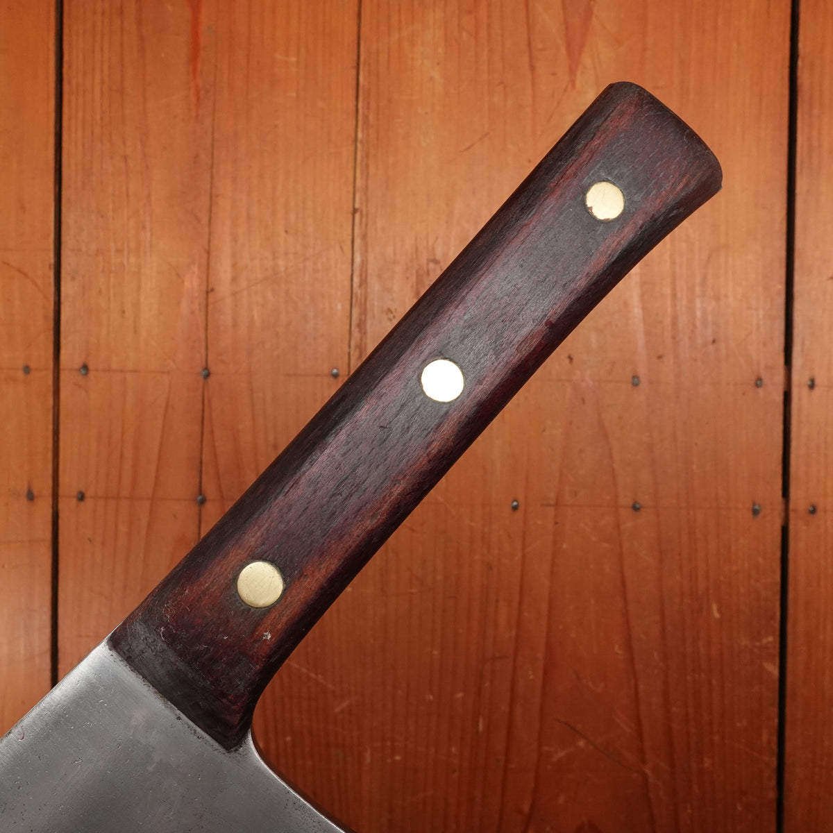 F Dick No. 84 4x62 9" Cleaver Carbon Steel Beech Germany 1950s -60s