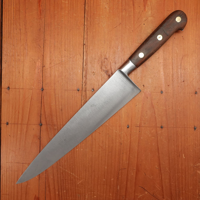 Marks Lost 10" Ideal Pattern Chef Knife Carbon Steel & Walnut France 1960-70s