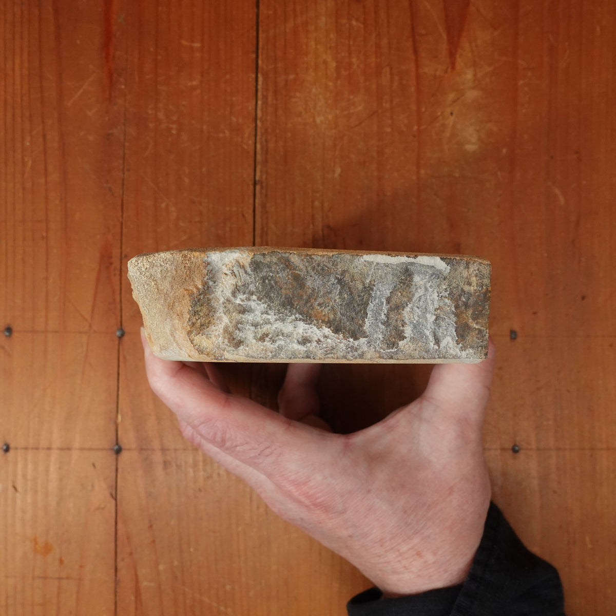 #BC-M01 Miwotsukushi Hime Iyo Meito 'Kokuzo' Easy ~3 Nat Stone Tennen Toishi Ehime 1030 Grams