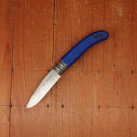 André Verdier L'Alpage 7.5 cm Stainless Steel Folding Knife Varnished Blue Beech Handle