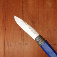 André Verdier L'Alpage 7.5 cm Stainless Steel Folding Knife Varnished Blue Beech Handle