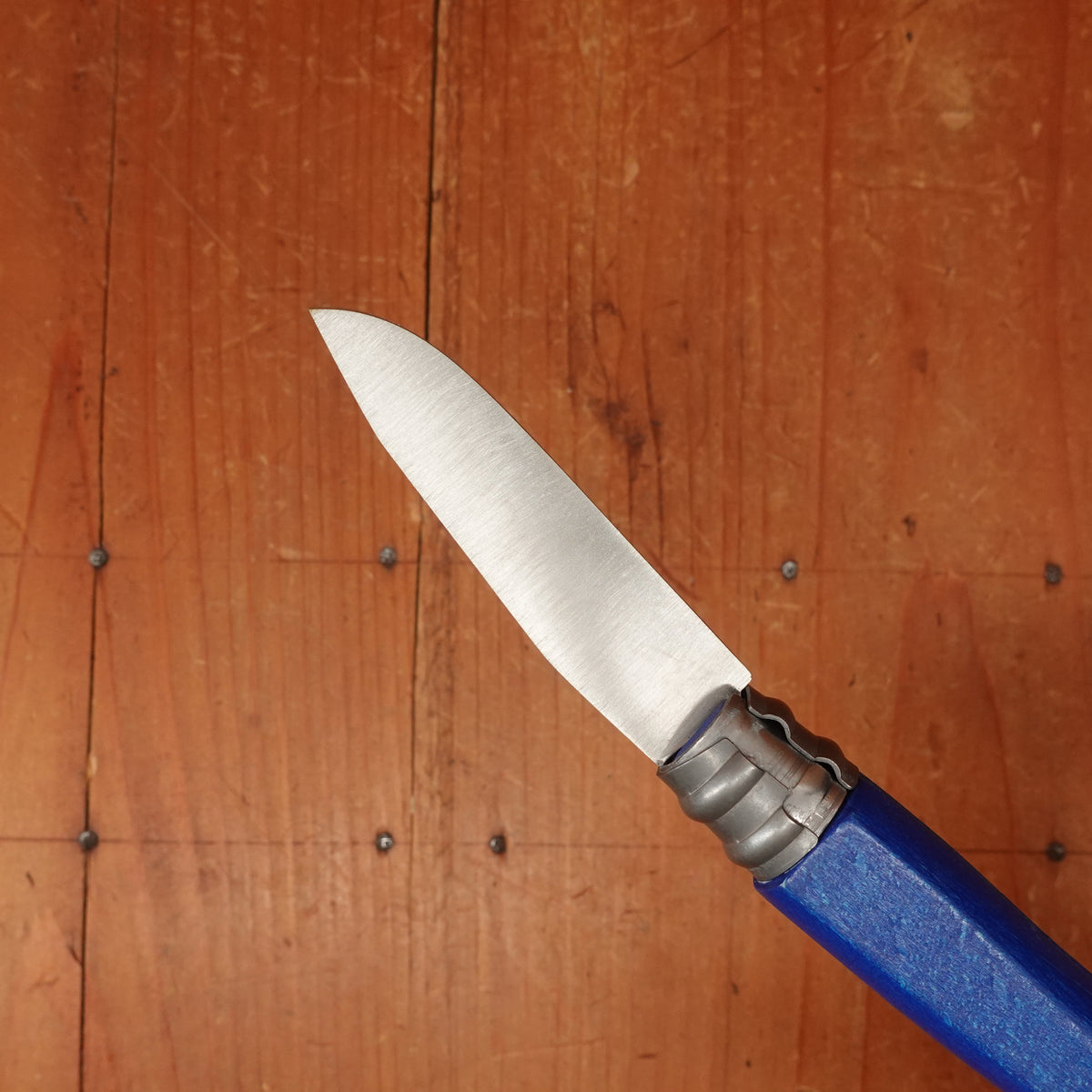 André Verdier L'Alpage 7.5 cm Stainless Steel Folding Knife Varnished Blue Beech Handle