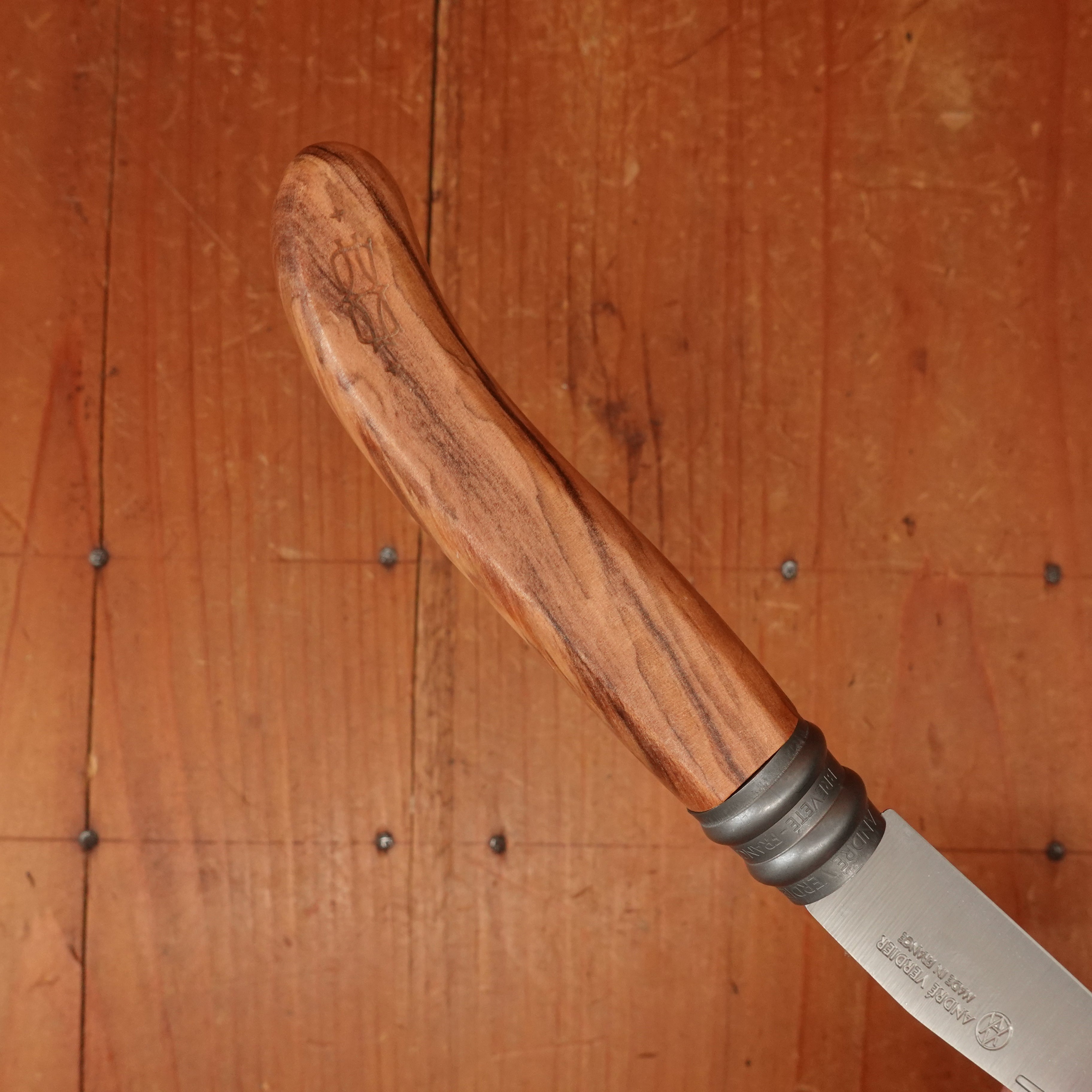 André Verdier L'Alpage 8.5 cm Stainless Steel Folding Knife Olive