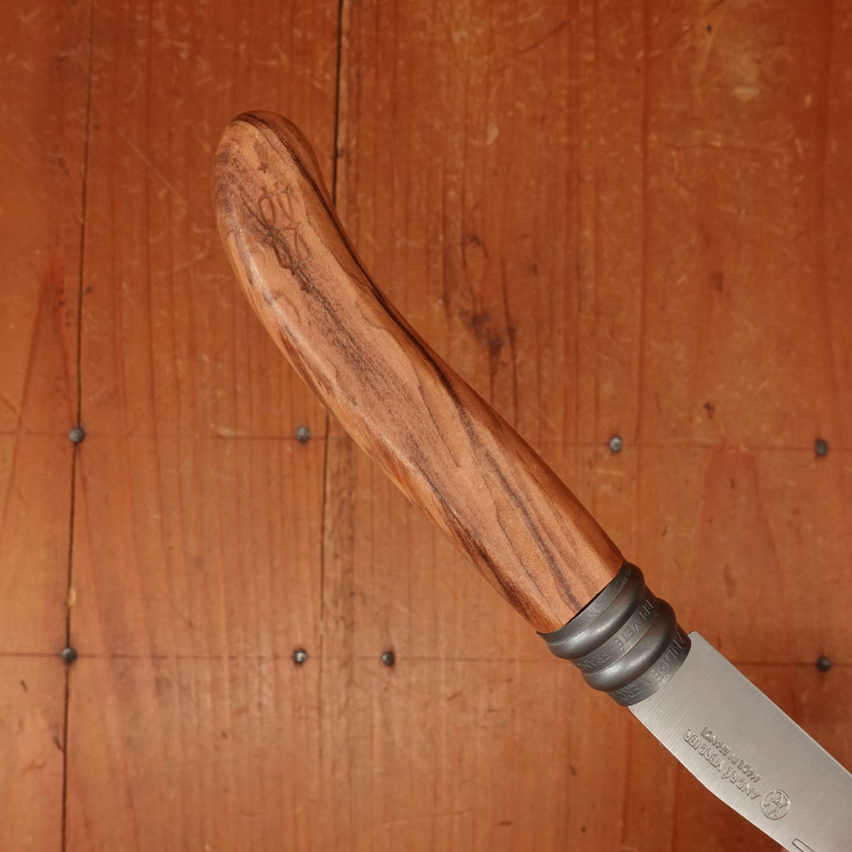 André Verdier L'Alpage 8.5 cm Stainless Steel Folding Knife Olive Handle