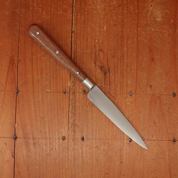 Au Sabot 4" Pointed Paring Carbon Steel Bubinga with Stainless Bolster