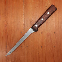 Victoria / Forschner 6" Stiff Boning Knife 206-6 Carbon Steel Rosewood Switzerland 1950s? 60s?