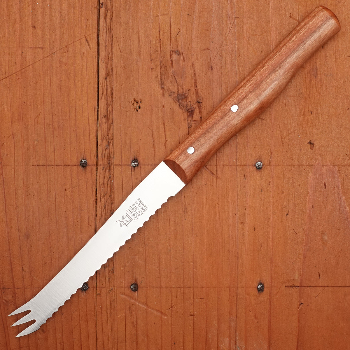 Windmühlenmesser 4" Gabelspitz Cheese Knife Stainless Plum