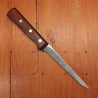 Victoria / Forschner 6" Stiff Boning Knife 206-6 Carbon Steel Rosewood Switzerland 1950s? 60s?
