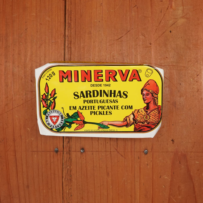 Minerva Sardines in Spiced Olive Oil with Pickles - 120g