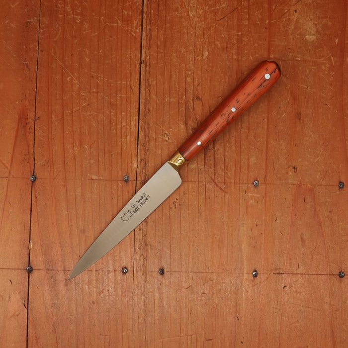 Au Sabot 4" Pointed Paring Stainless Camwood with Brass Bolster