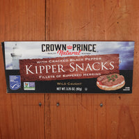 Crown Prince Natural Kipper Snacks with Cracked Black Pepper - 3.25oz