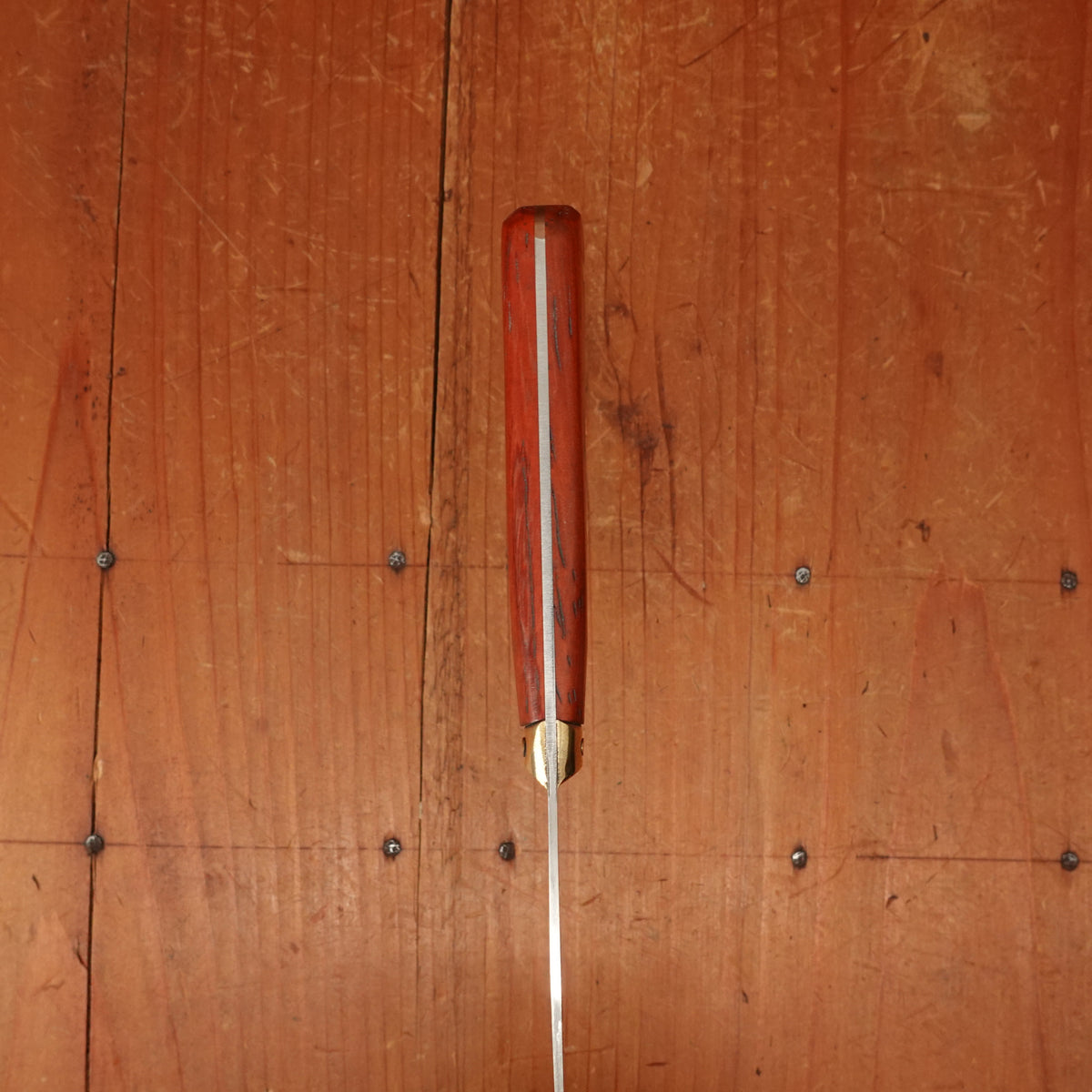 Au Sabot 4" Pointed Paring Stainless Camwood with Brass Bolster