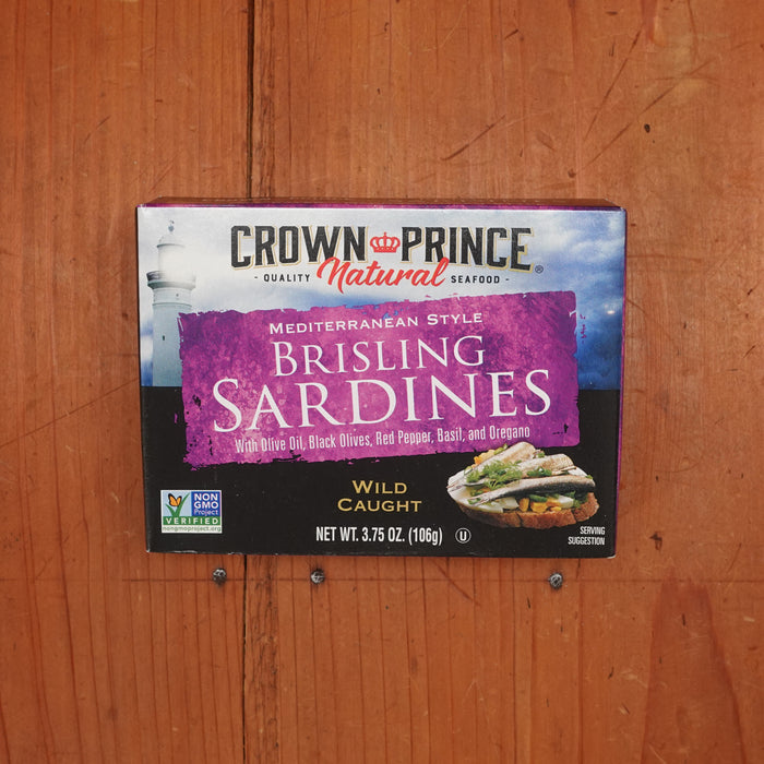 Crown Prince Natural Mediterranean Style Brisling Sardines - 3.75oz