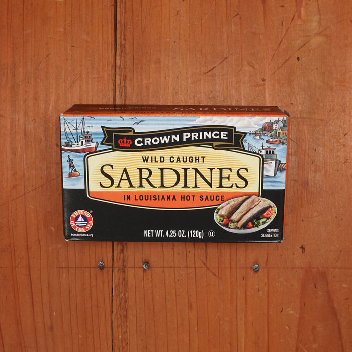 Crown Prince Wild Caught Sardines in Louisiana Hot Sauce - 4.25oz