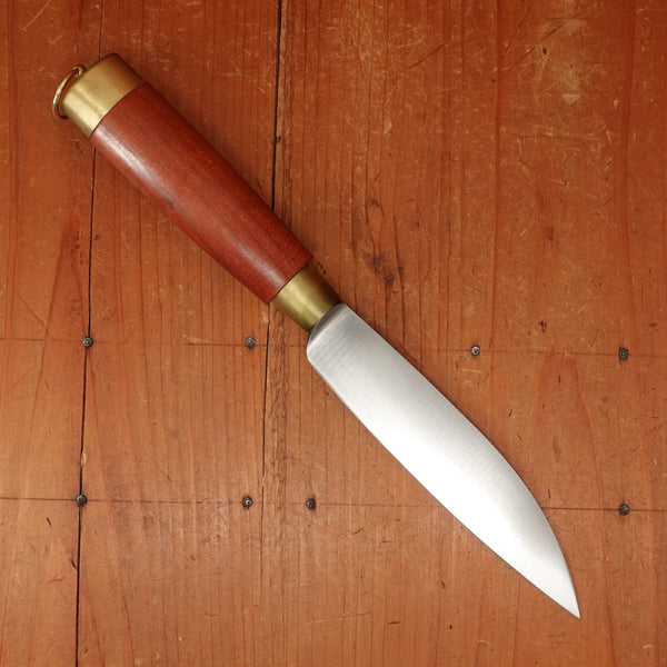 Friedr Herder 5” Old Farmer's Knife Flexible Carbon Cherry Handle with Brass Bolster and Loop