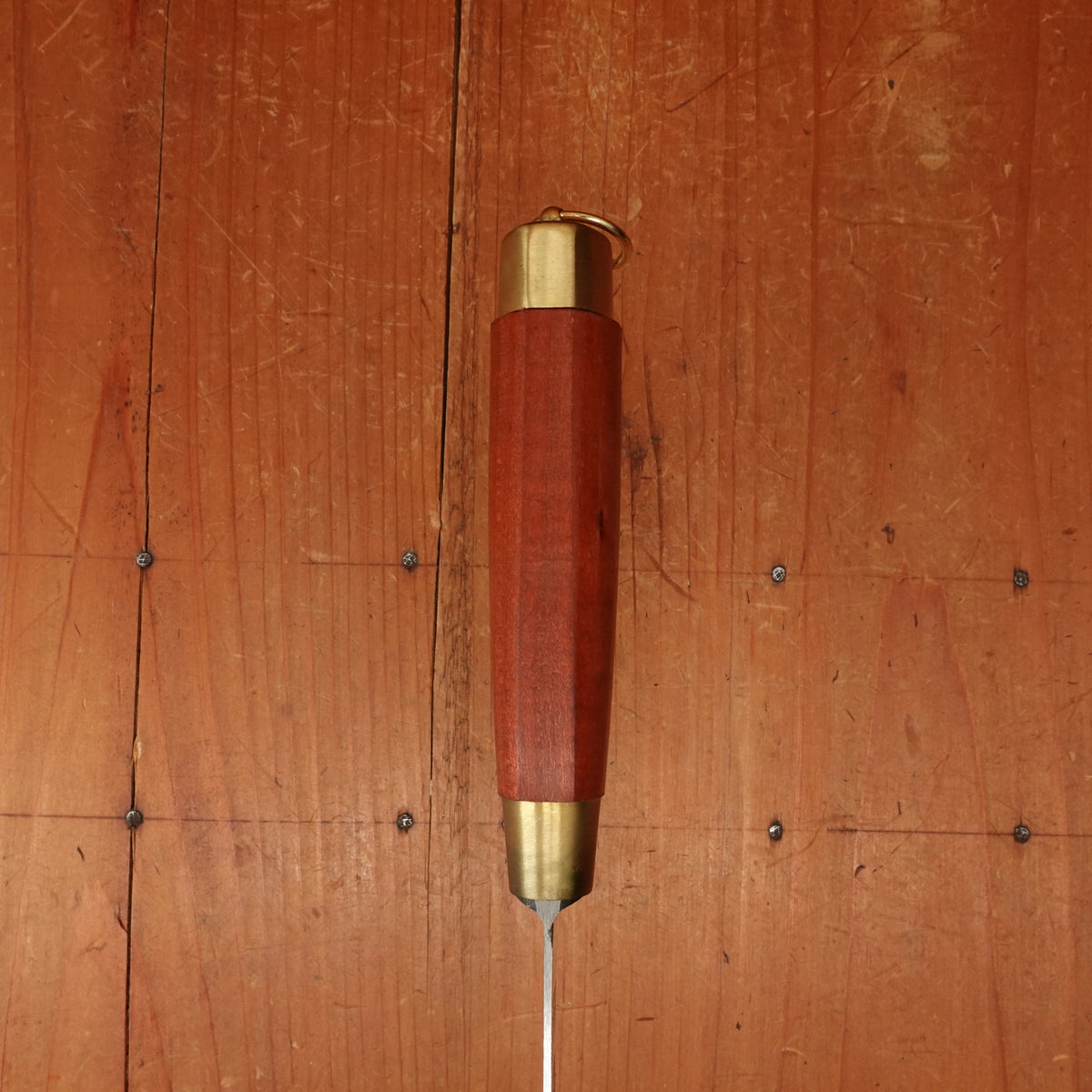 Friedr Herder 5” Old Farmer's Knife Flexible Carbon Cherry Handle with Brass Bolster and Loop