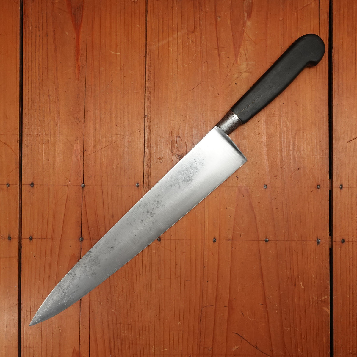 Refurbished LF&C 11.75" Chef Knife Cuisine Massive Hand Forged Carbon Steel Ebony USA 1900-30