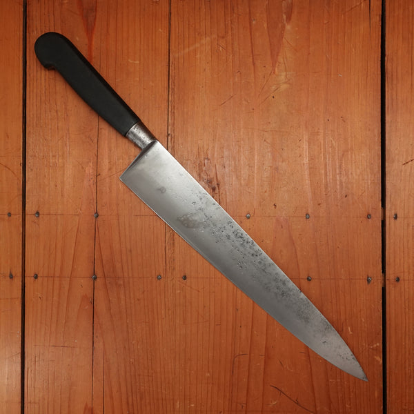 Refurbished LF&C 11.75" Chef Knife Cuisine Massive Hand Forged Carbon Steel Ebony USA 1900-30