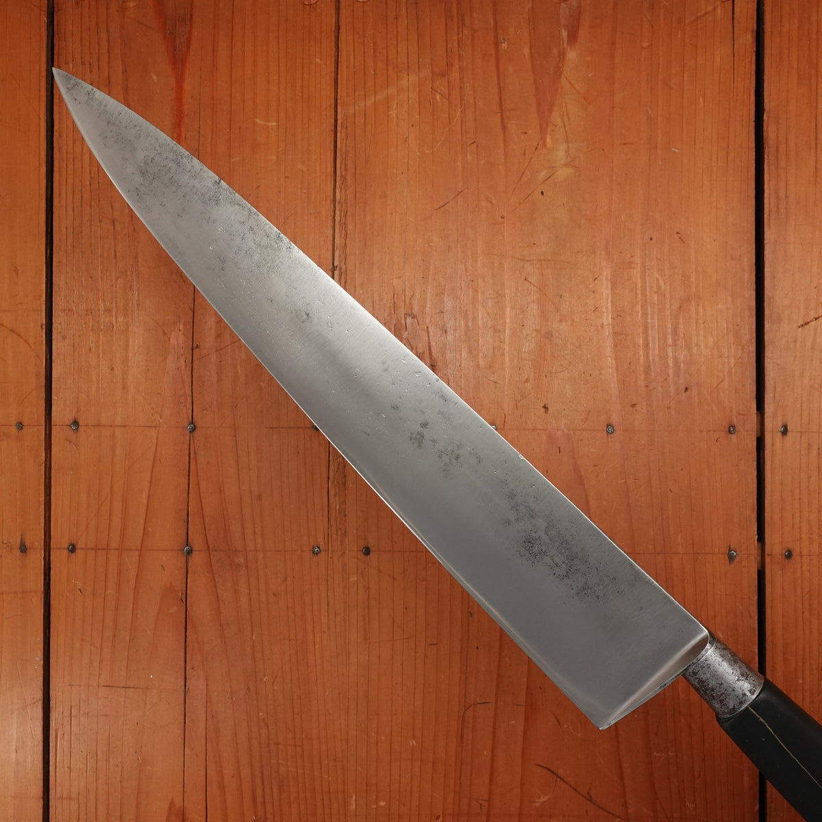 Refurbished LF&C 11.75" Chef Knife Cuisine Massive Hand Forged Carbon Steel Ebony USA 1900-30