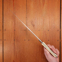 Anton Wingen Jr Carving Set Slicer Ham/Salmon & Fork Stainless Stag Solingen 1950s-60s