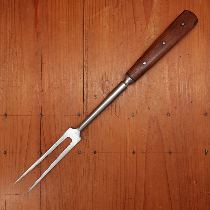 Friedr Herder Abr Sohn 14.5" Pot Fork Forged Carbon Steel & Hardwood Solingen, Germany  1950-70