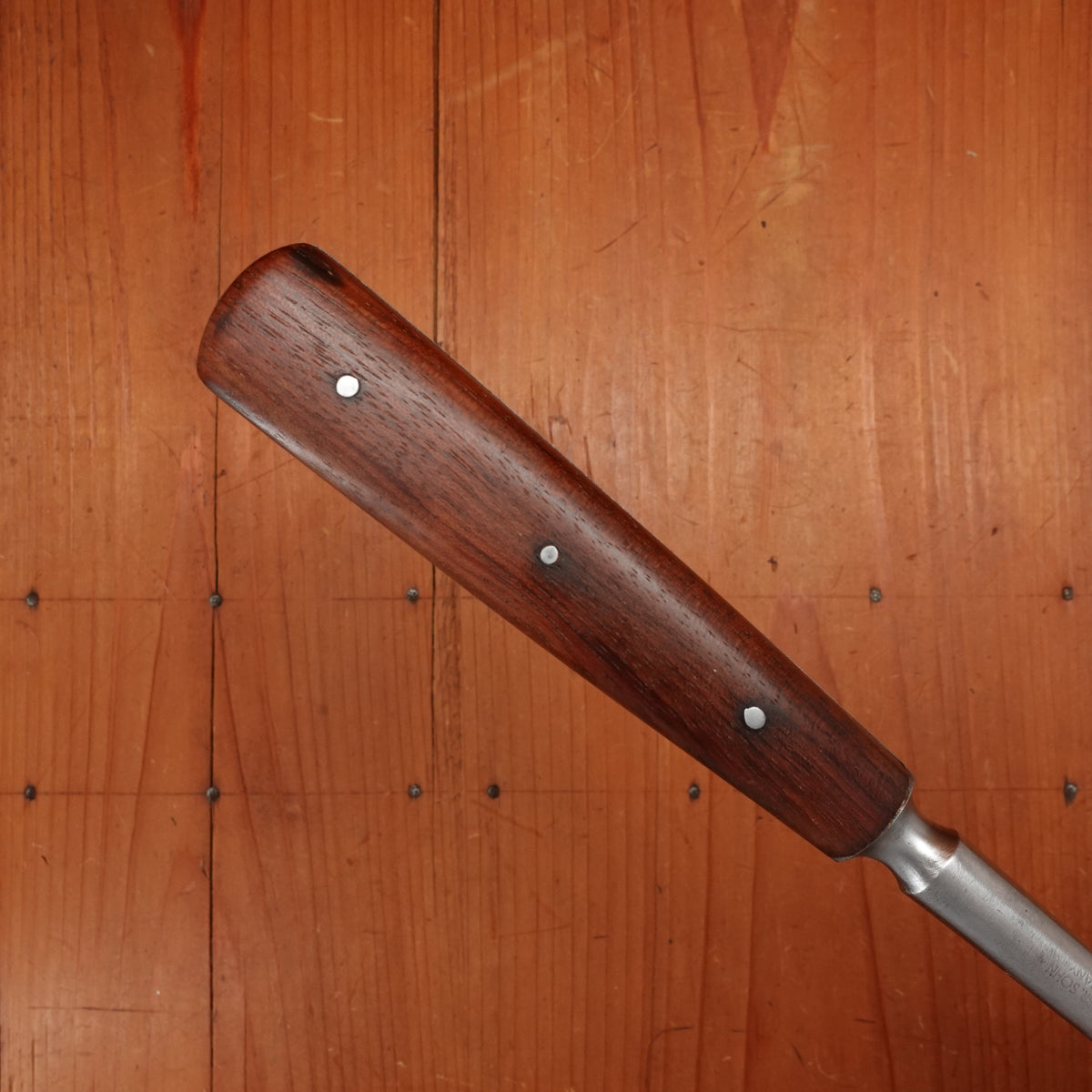 Friedr Herder Abr Sohn 14.5" Pot Fork Forged Carbon Steel & Hardwood Solingen, Germany  1950-70