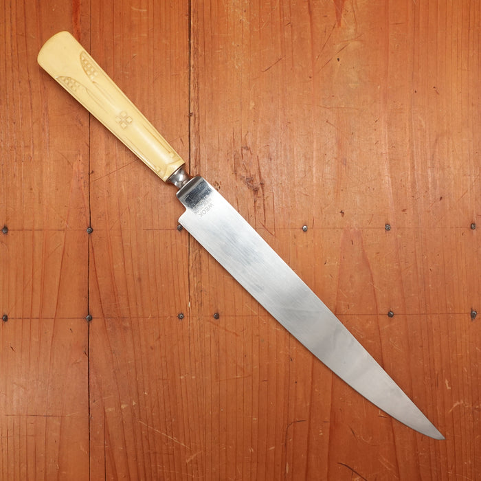 Weck 9" Carving Knife Stainless & Deco Celluloid 1930s NY USA
