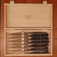 Fontenille Pataud Laguiole Steak Knife Set of 6 Watch Mechanism