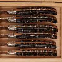 Fontenille Pataud Laguiole Steak Knife Set of 6 Watch Mechanism