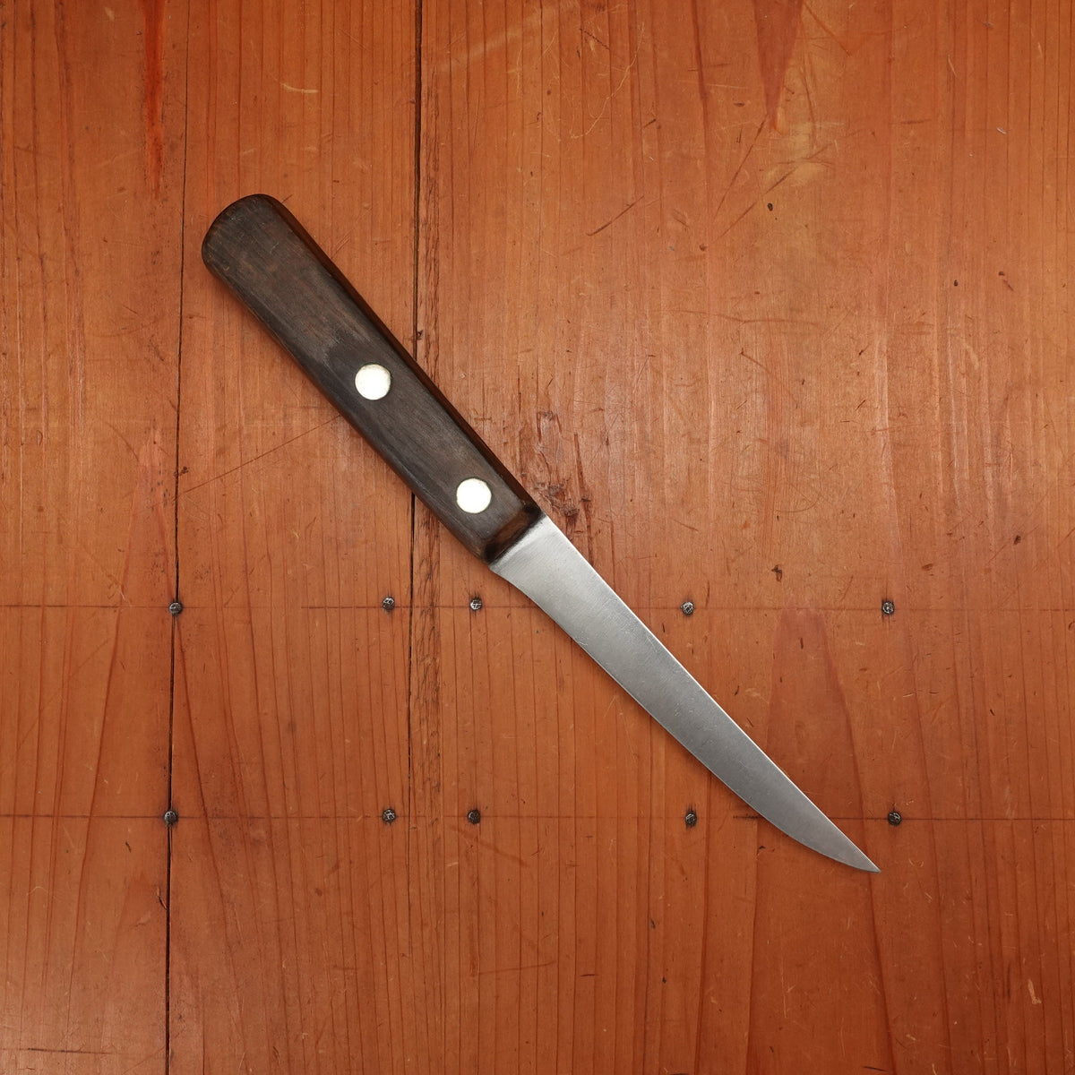 J A Henckels 5 1/4” Boning Knife Model 35-5 1/4” Carbon Steel Walnut Solingen 1950’s