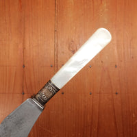 Crown Cutlery Co 9" Carving Knife Carbon Steel Mother of Pearl Sheffield England