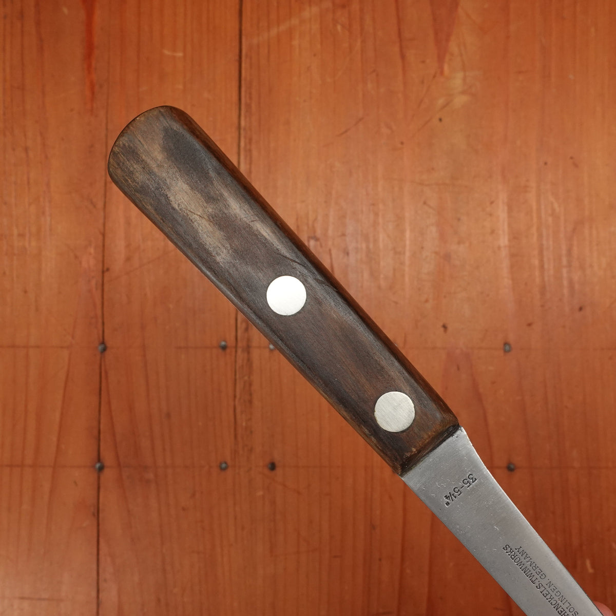 J A Henckels 5 1/4” Boning Knife Model 35-5 1/4” Carbon Steel Walnut Solingen 1950’s