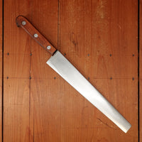 New Old Stock La Suprema 10.25" Pasta Knife Carbon Plum Wood Handle Maniago, Italy ~1950s 60s