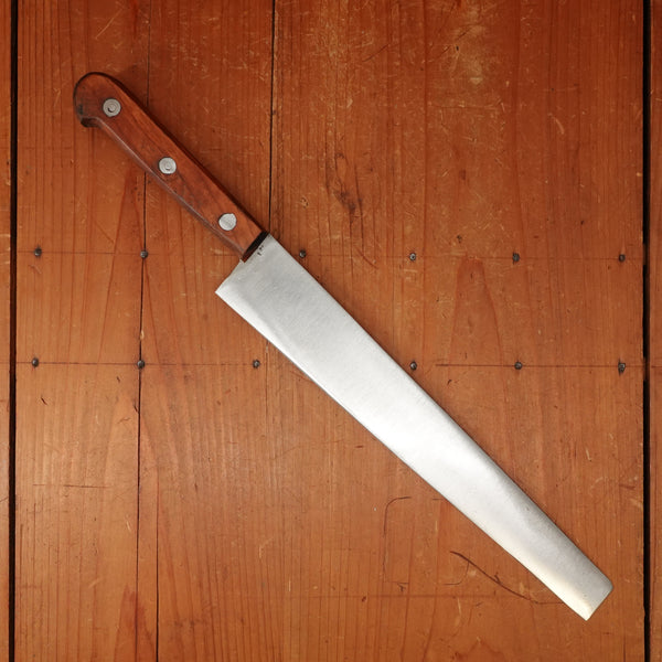 New Old Stock La Suprema 10.25" Pasta Knife Carbon Plum Wood Handle Maniago, Italy ~1950s 60s