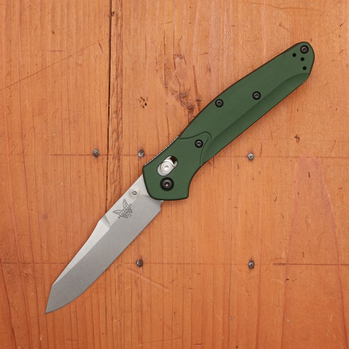 Benchmade 940 Osborne Reverse Tanto CPM-S30V AXIS Lock Green Aluminum Handle