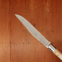 Fontenille Pataud Laguiole Steak Knife Set Stainless Curly Birch Handles - 6 Pieces